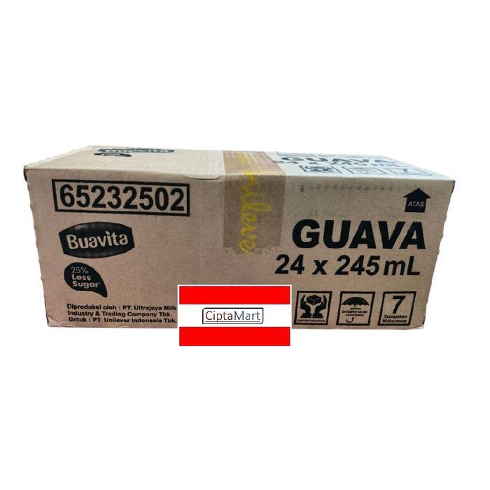 Buavita Jus Guava / Jambu 24 x 250ml ( 1 dus karton isi 24 pcs ) Minuman Juice buah segar kaya