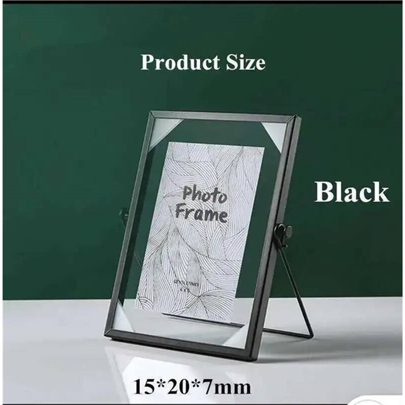 ABKY-Wedding Gift Tabletop Clear Floating Pressed Flowers Glass Frame Wedding Gift Frame B