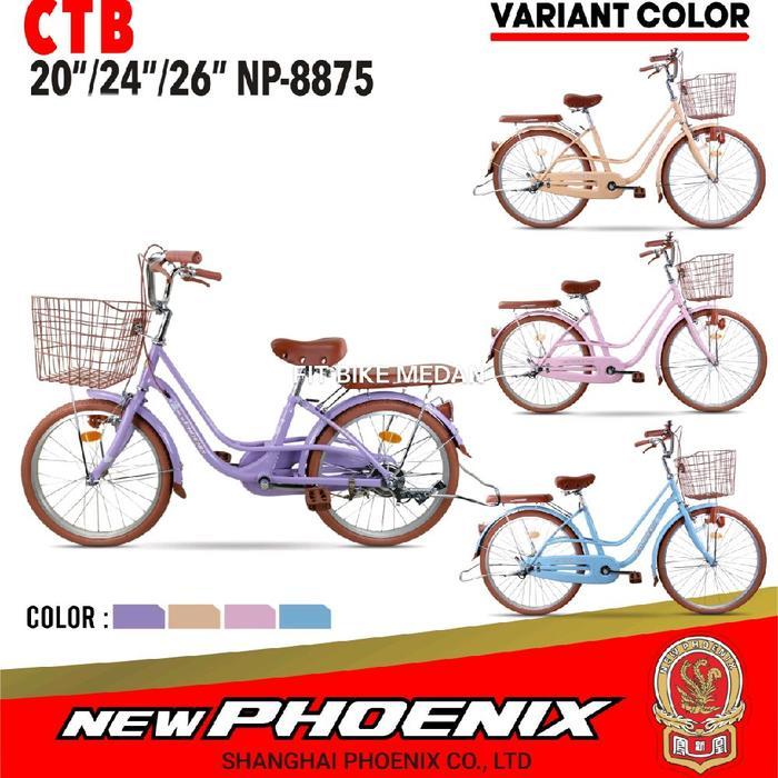 SEPEDA MINI CTB NEW PHOENIX 20 INCH/ 24 INCH/ 26 INCH NP-8875 KERANJANG NDEWASA - 20 INCH