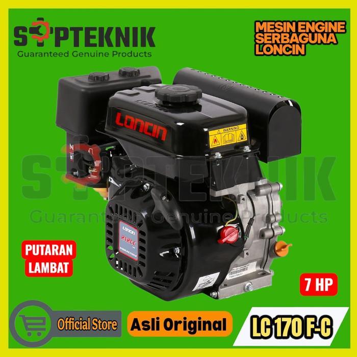MESIN BENSIN SERBAGUNA "CHAIN HALF REDUCTION" LC 170F-C PUTARAN LAMBAT 7HP LONCIN