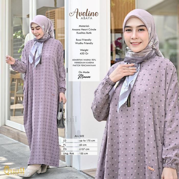 Quail Hijab - Aveline Abaya Abaya Hitam Abaya Simple Elegan Abaya Crinkle Casual
