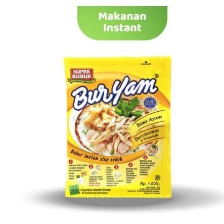 

SUPER BUBUR INSTAN BURYAM ECERAN 22 GRAM RASA AYAM RENCENG SACHET SASET SNACK MAKANAN RINGAN SARAPAN GROSIR MURAH INSTANT NASI 1000 PRAKTIS COD Warung Aunty Murah Bandung