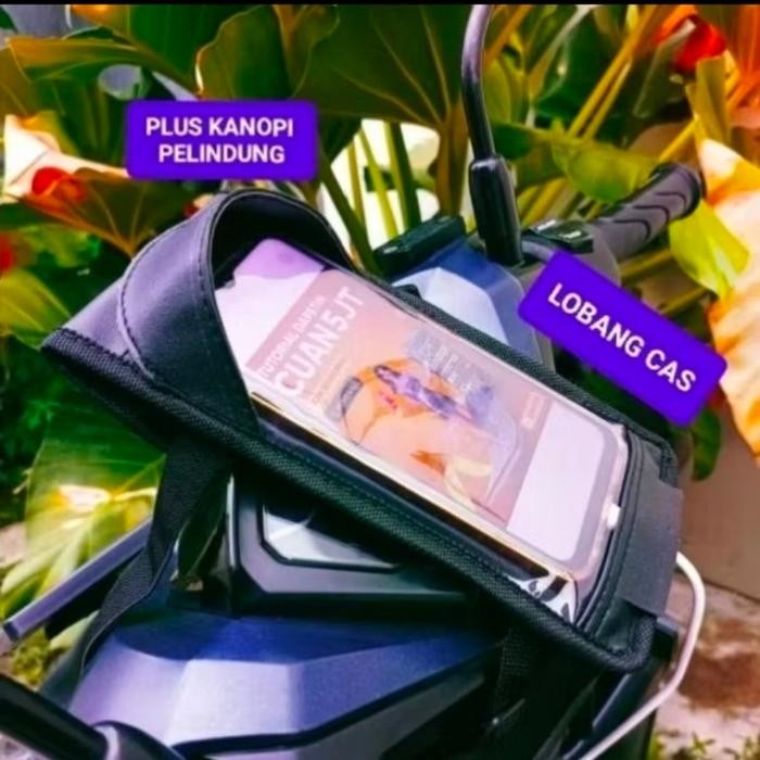 Holder hp motor waterproof universal tas hp motor kuat anti jambret