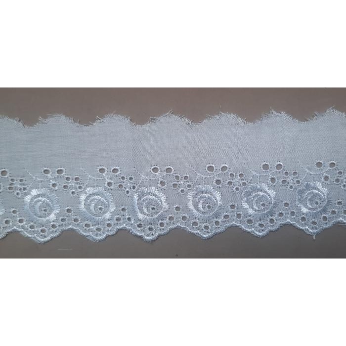 Terlaris Renda Katun lebar 6 cm/Kain Renda Bordir Katun - (TC 8236) SALE