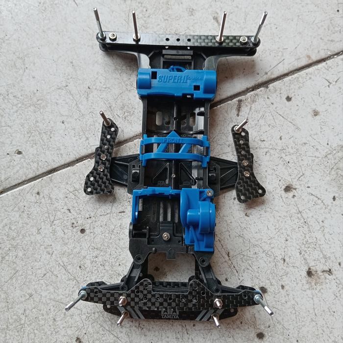 TAMIYA SIDE DAMPER BMAX CHASIS SUPER 2 KARBON [KOSONGAN]