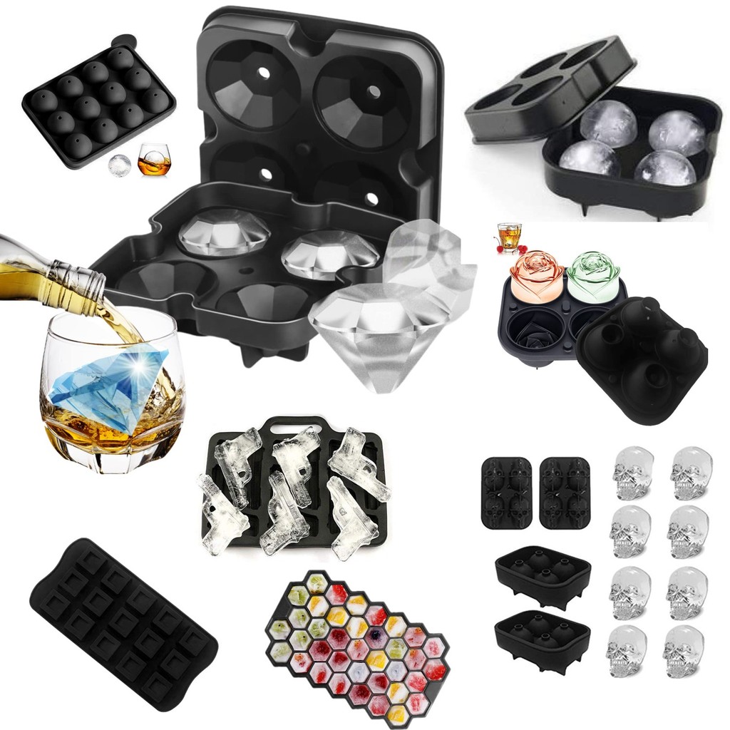 Silicone Ice Cube Tray for Whiskey Cocktails Scotch Cubo Chocolate Mould Ice Mold