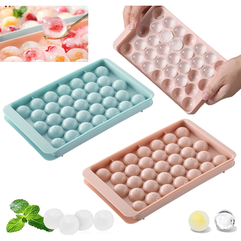 Round Ice Cube Tray, Large Ice Boll for Cocktails, Whisky, Wine, Fruit, Fruit Purees, Ice Tea