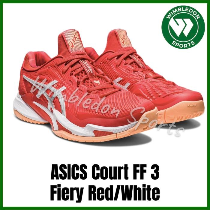 Sepatu ASICS COURT FF 3 Fiery Red/White / Sepatu Tenis Asics Court FF3