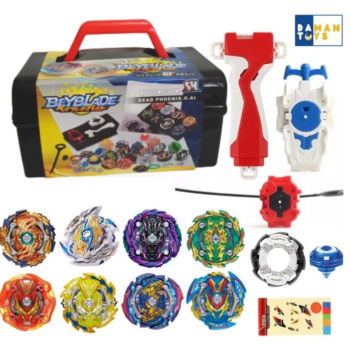 PROMO Gasing Beyblade Portable Box 8 In 1 Gasing Set