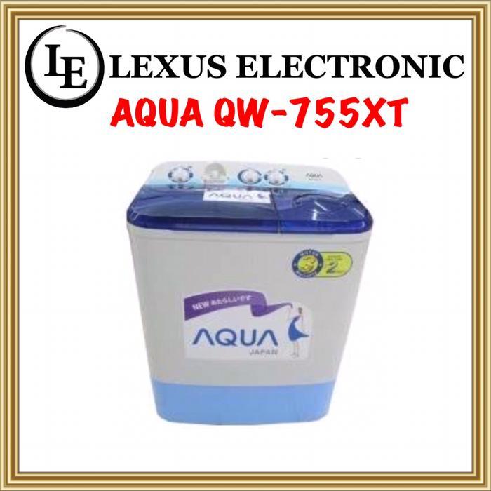New MESIN CUCI 2 TABUNG MESIN CUCI SANYO AQUA QW-755XT QW755XT