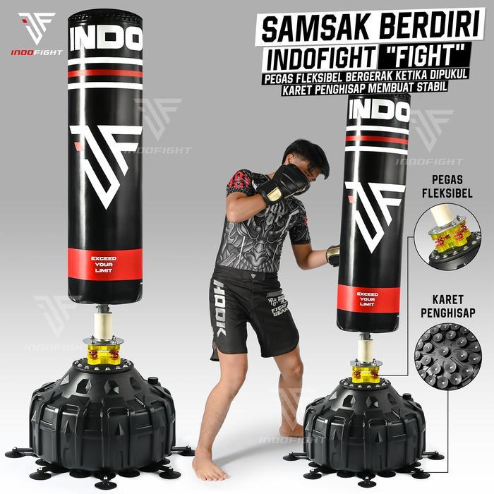 Samsak Tinju Berdiri Samsak Berdiri Indofight Sansak Tinju Isi Samsak Berdiri Standing Punching Bag