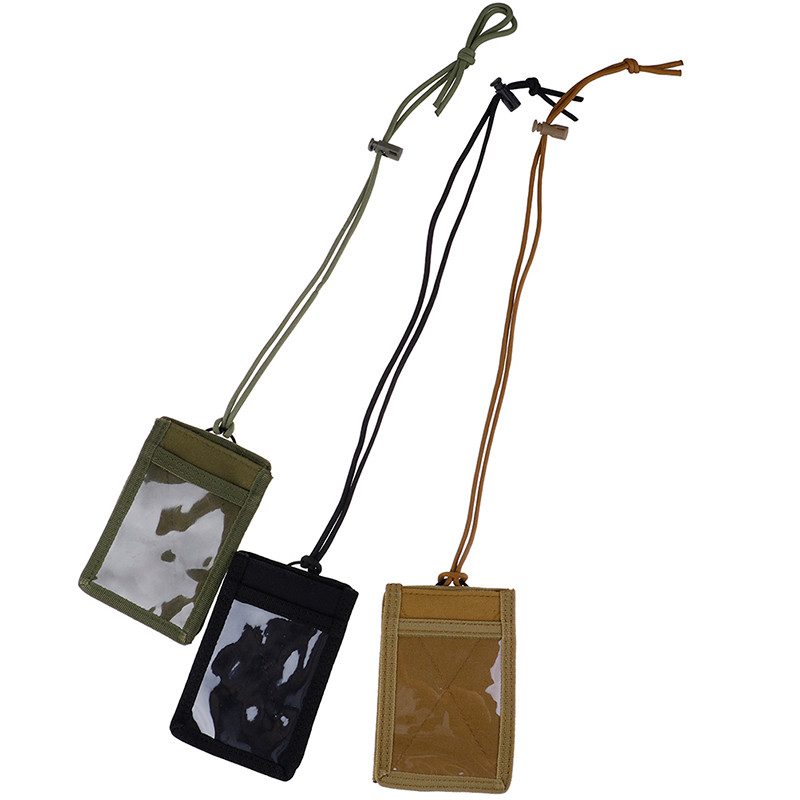 HOT SALE 1pc ID Card Holder Army Fan Tactical ID Card Case Patch Neck Lanyard and Credit Card