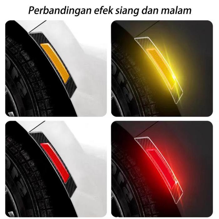 Stiker reflektor mobil/stiker lampu kaca mobil belakang/Dummy side marker tempel mata kucing bemper