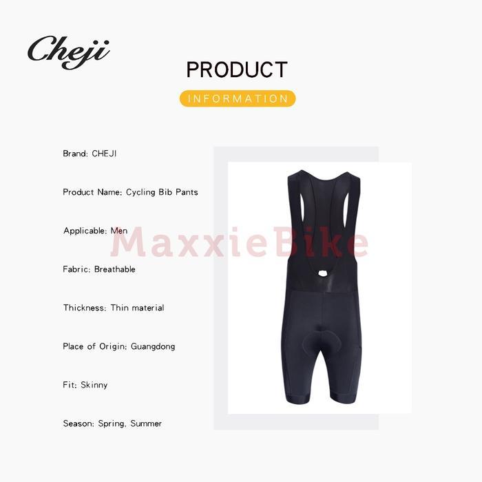 Cheji Celana Sepeda Pria Pendek Bib Pro Cj-Carson Padding Pocket Kantong Bib Short Men Pro Race