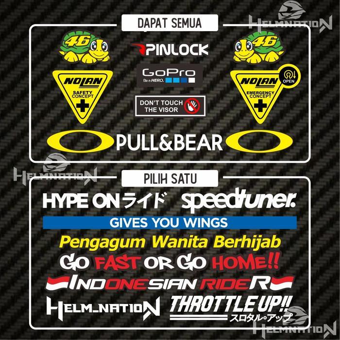 ASLI Value Set Paket Stiker Visor Helm Nolan READY STOCK