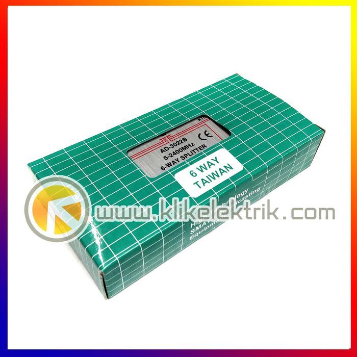 Splitter Antena Tv Cabang 6 Way Taiwan Untuk Tv Analog Dan Digital 1 Antena 6 Output Tv