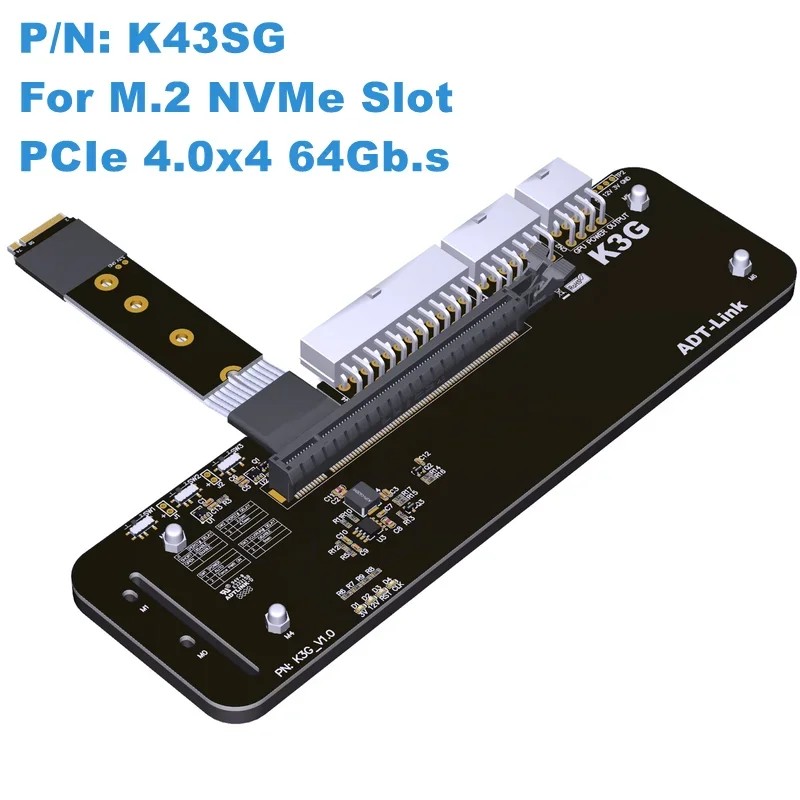 ADT LAPTOP M.2 NVME/USB4 TO PCIE 4.0 X16 EGPU K43SG 4.0 64GBPS PCI-E 16X TO M.2 NVME ADAPTER EGPU