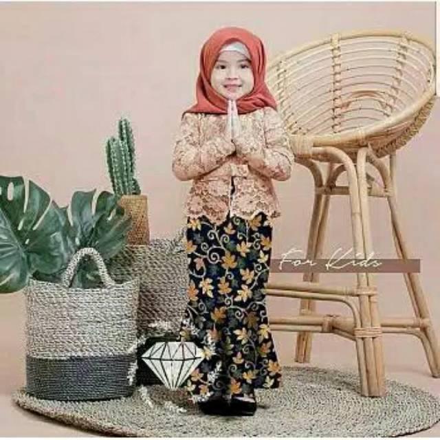 luto- Setelan Kebaya Anak / Kebaya Modern Muslim Shiren Kids Brukat