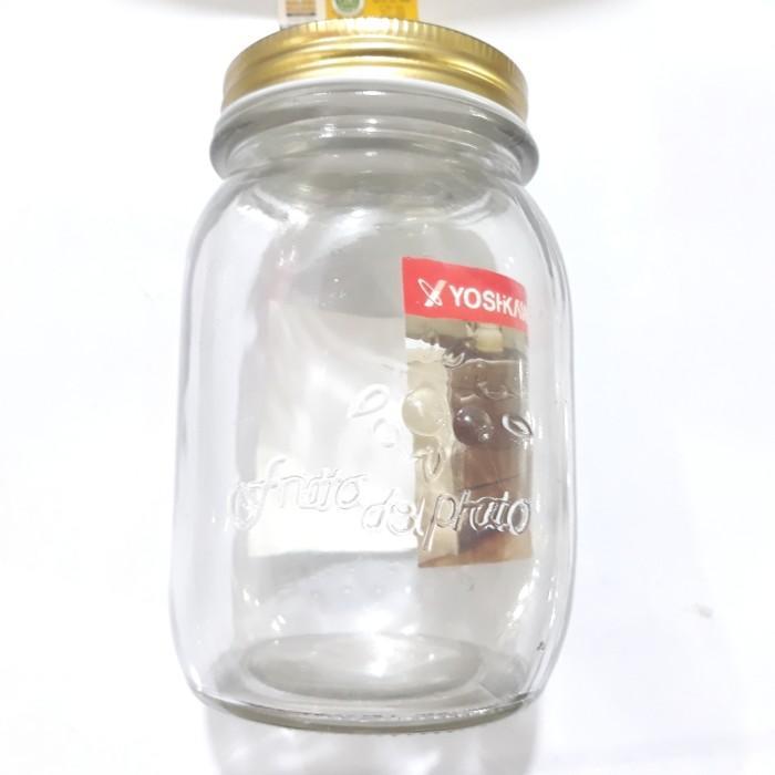 Toples Motif Ukir Tutup Emas Gold Kaca Beling Bening Kuat Tebal Tahan Panas Kedap Yosikawa Yoshikawa