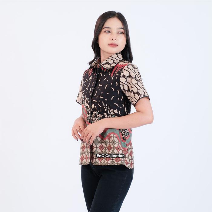 eyys- Couple Batik Krisan - Kemeja Batik Wanita - Batik Wanita - Kemeja - Batik Berkerah -