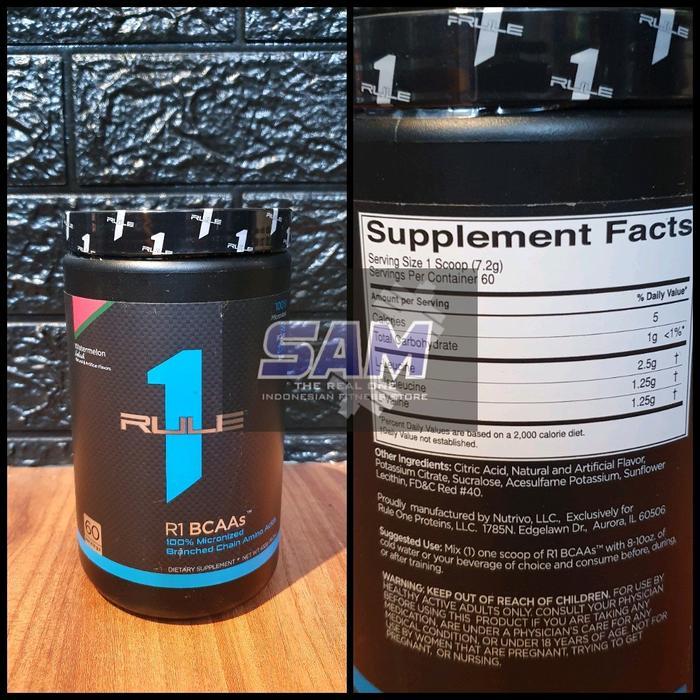 Suplemen Fitness Rule One R1 Bcaa 60 Serving Malang Terlaris