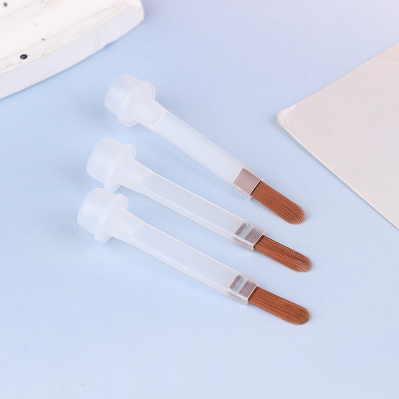 5/10/20Pcs Disposable Nail Polish Brush For 15ml Nail Polish Bottle Replacement Brush Brown Hair