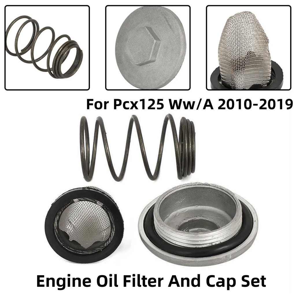 Engine Oil Filter Drain Plug Bolt Cap Cover Set For Pcx 125 Ww125Ex2 2010-2011 For Pcx125 Ww/A For