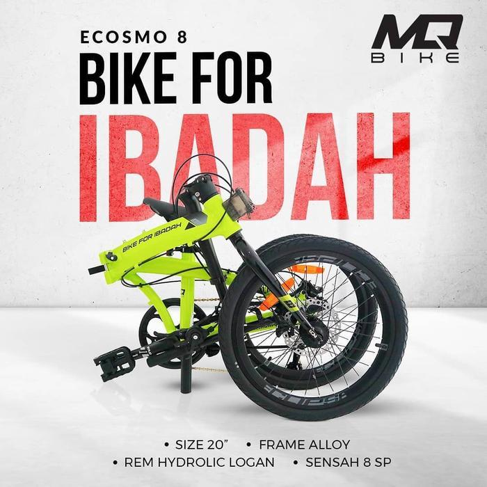 sepeda lipat bike for ibadah ecosmo 8 bfi not bosque z9