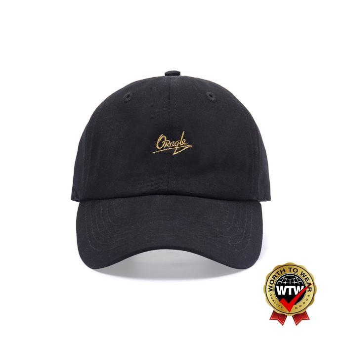 ORAQLE Topi Polo Cap Pria Dan Wanita TTD Series - Hitam Gold
