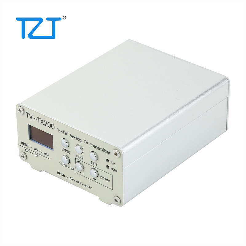 TZT TV-TX200 VHF/UHF Analog TV Transmitter Support HD/AV Input Analog Signal Transmitter with