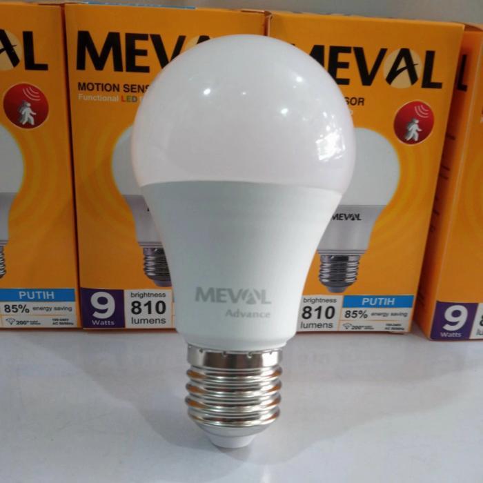 BERKUALITAS motion sensor meval 9 watt/lampu led sensor gerak meval 9 watt