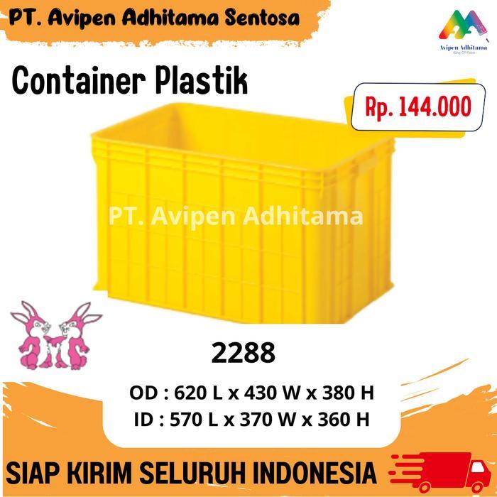 Keranjang Industri Rabbit Kontainer Plastik Container Box Serbaguna Type 2288