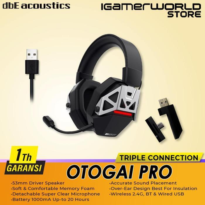 Terlaris Dbe Otogai Pro Wireless Gaming Headset - Detachable Microhone And Cable