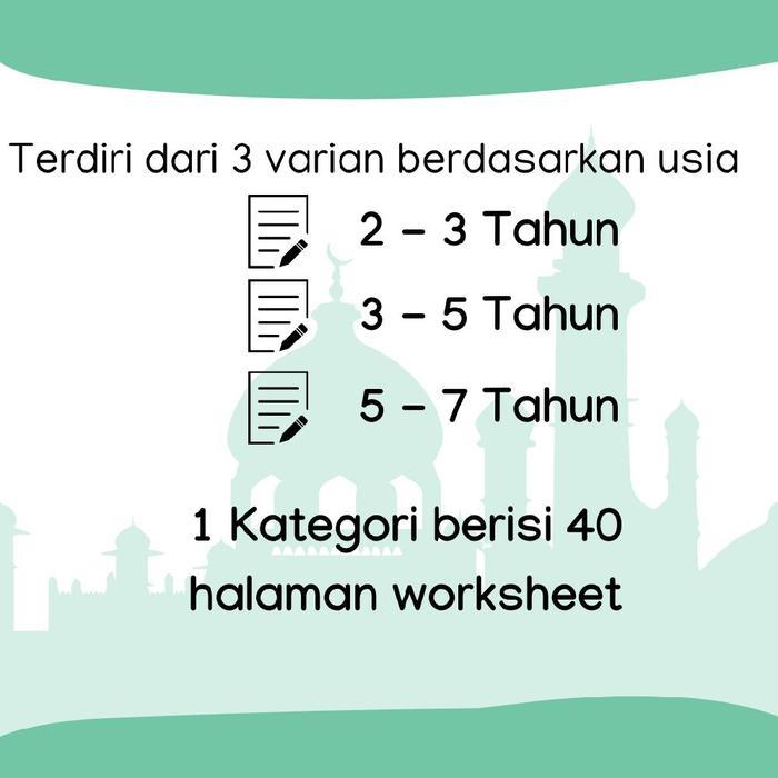 Worksheet Aktivitas Lembar Kerja Islami Anak Balita Paud Tk Muslim