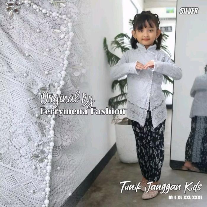 Setelan Kebaya Brukat Anak Perempuan / Baju Kebaya Wisuda Anak Motif Terbaru / Fahion Anak Tk-Sd /