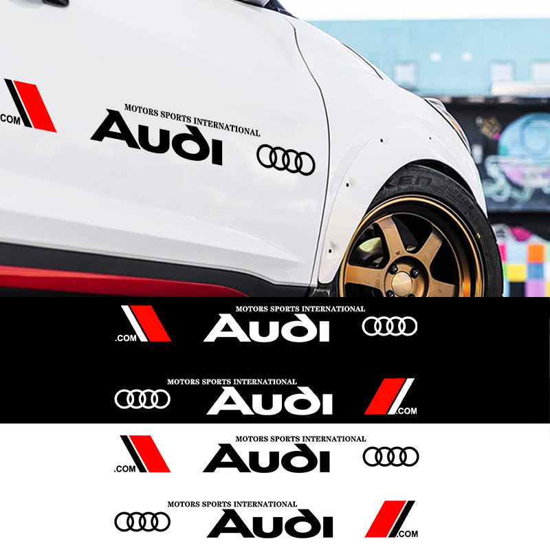 Audi Car Styling Door Side Sticker Waterproof PVC Body Window Decals Accessories For Audi A4 B6 B8