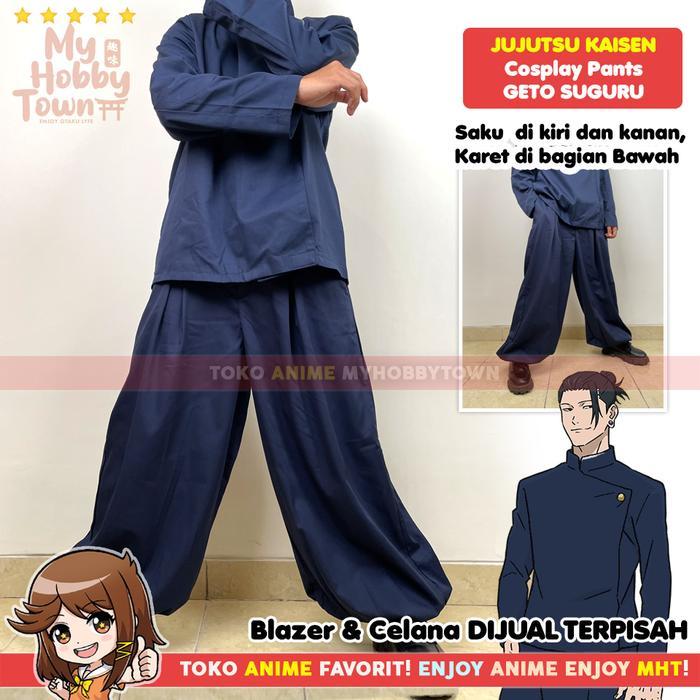 Celana Cosplay Anime Gakuran Jujutsu Kaisen Geto Suguru