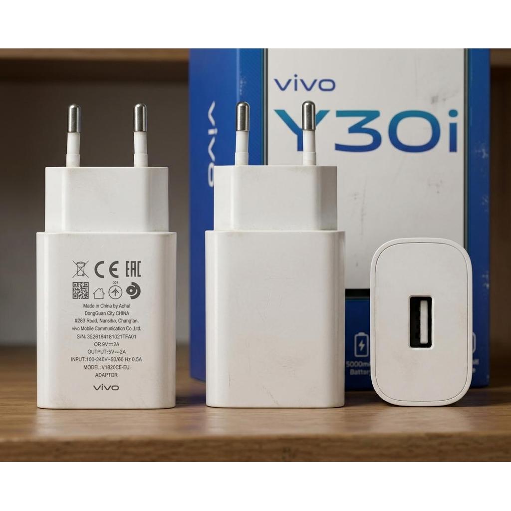 Adapter Charger Vivo V1820C-EU Original Bekas Fast Charging 18W 9V 2A Cocok Vivo Y30i