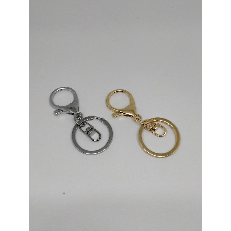 Keychain Ring + Lobster Clasp (Ring Gantungan Kunci + Kokot Udang) - Emas