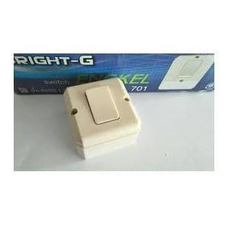 NEW SAKLAR SINGLE BRIGHT-G OUTBOW DITEMPEL SAKLAR ENGKEL BG-701 BG701