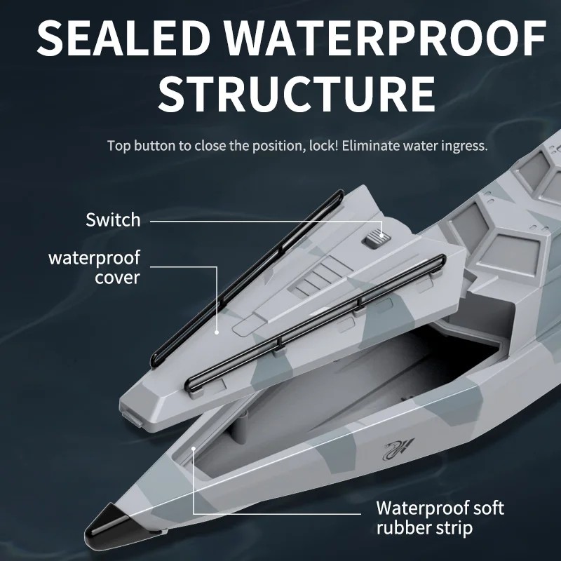 Jet RC Boat Turbo Jet Pump Speedboat 2.4G 30KMH High Speed Remote Control Ship Low Alarm terproof