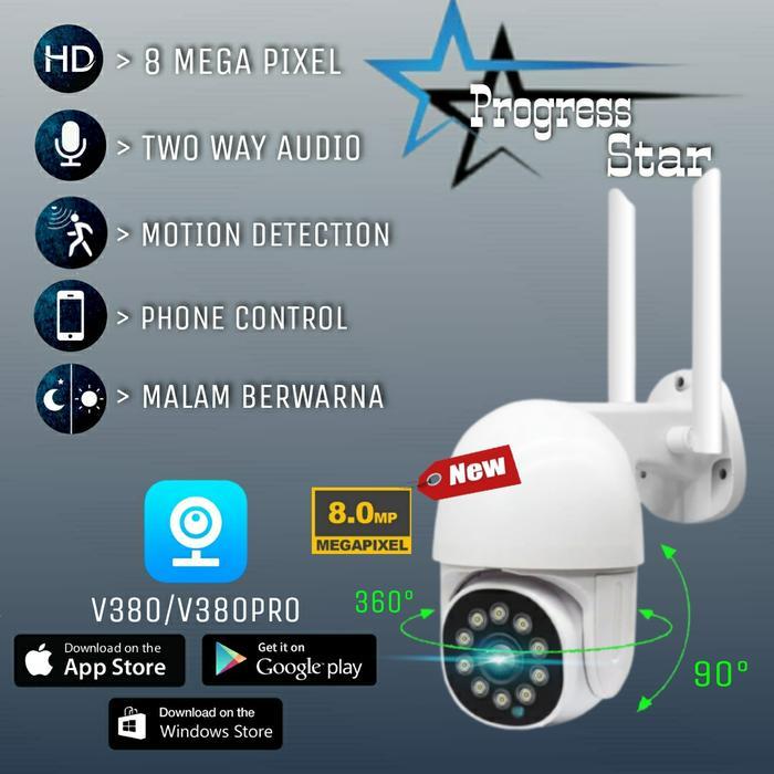 IP Outdoor V380 Color Fu / Ip Kamera 5MP CCTV Outdoor wifi Wireless