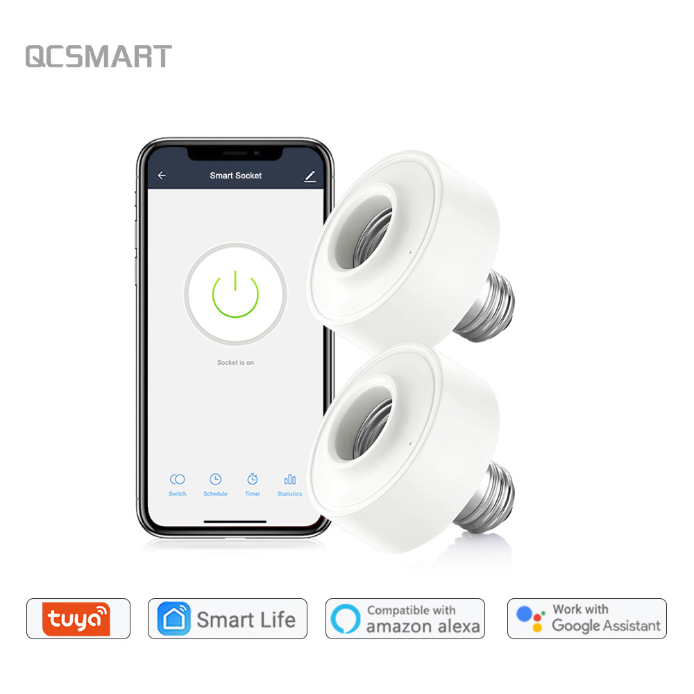 Tuya Smart Life Remote Control Light Socket Lamp Holder E27/E26 Timer
