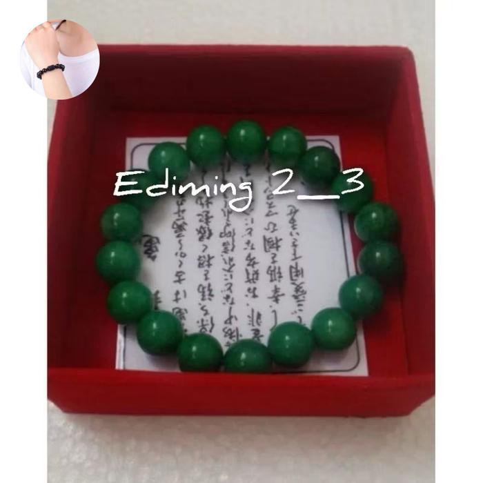 gelang giok taiwan natural hijau tua