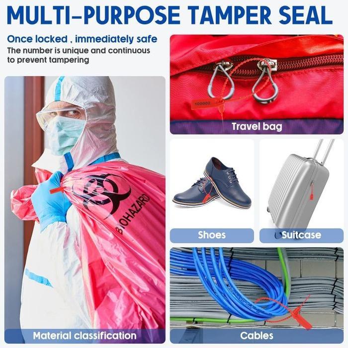 100Pcs Segel Apar/Tali Seal Apar/Segel Apar Plastik/Security Seal/Segel Locis Security Seal Segel