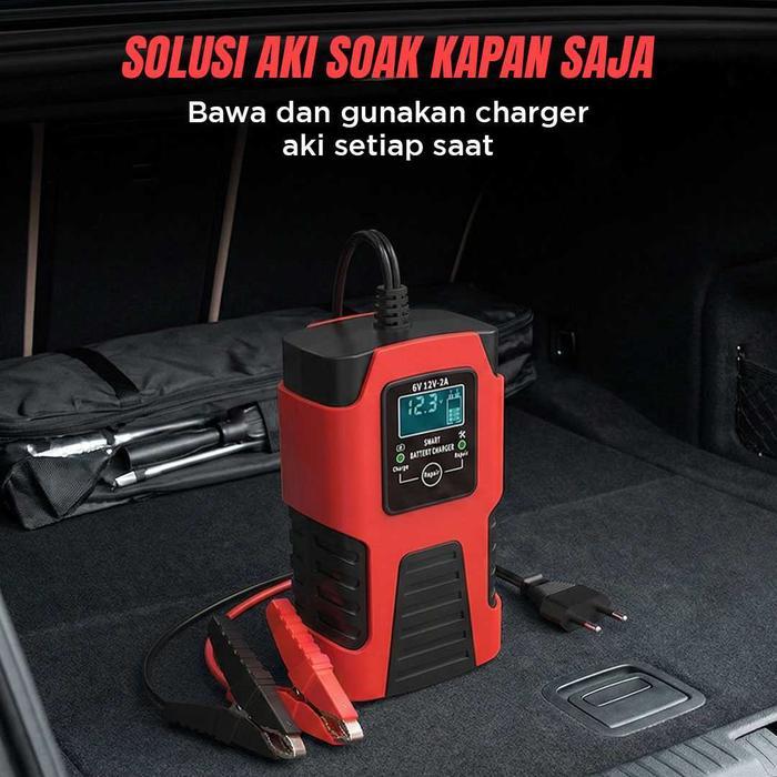 Foxsur Smart Charger Aki 6V 12V 2A