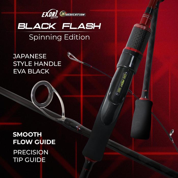 Promo Joran Bc Exori Black Flash 190 198 [25] Top Solid Carbon Blanks Bait Casting Sungai Rawa