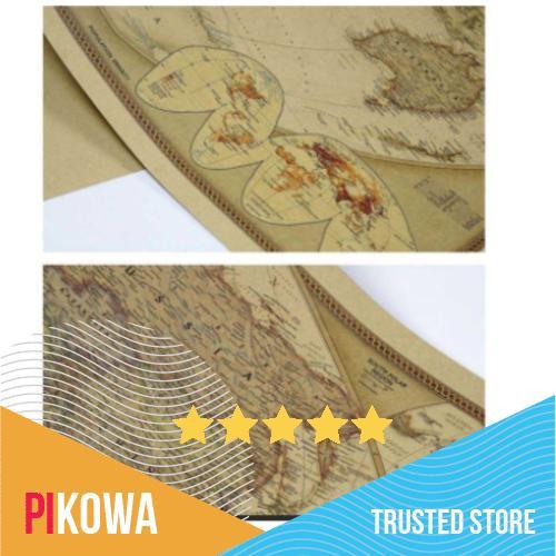 Xoticc12- Peta Dunia Detail Benua National Geo / Poster Dinding / Map World Indo