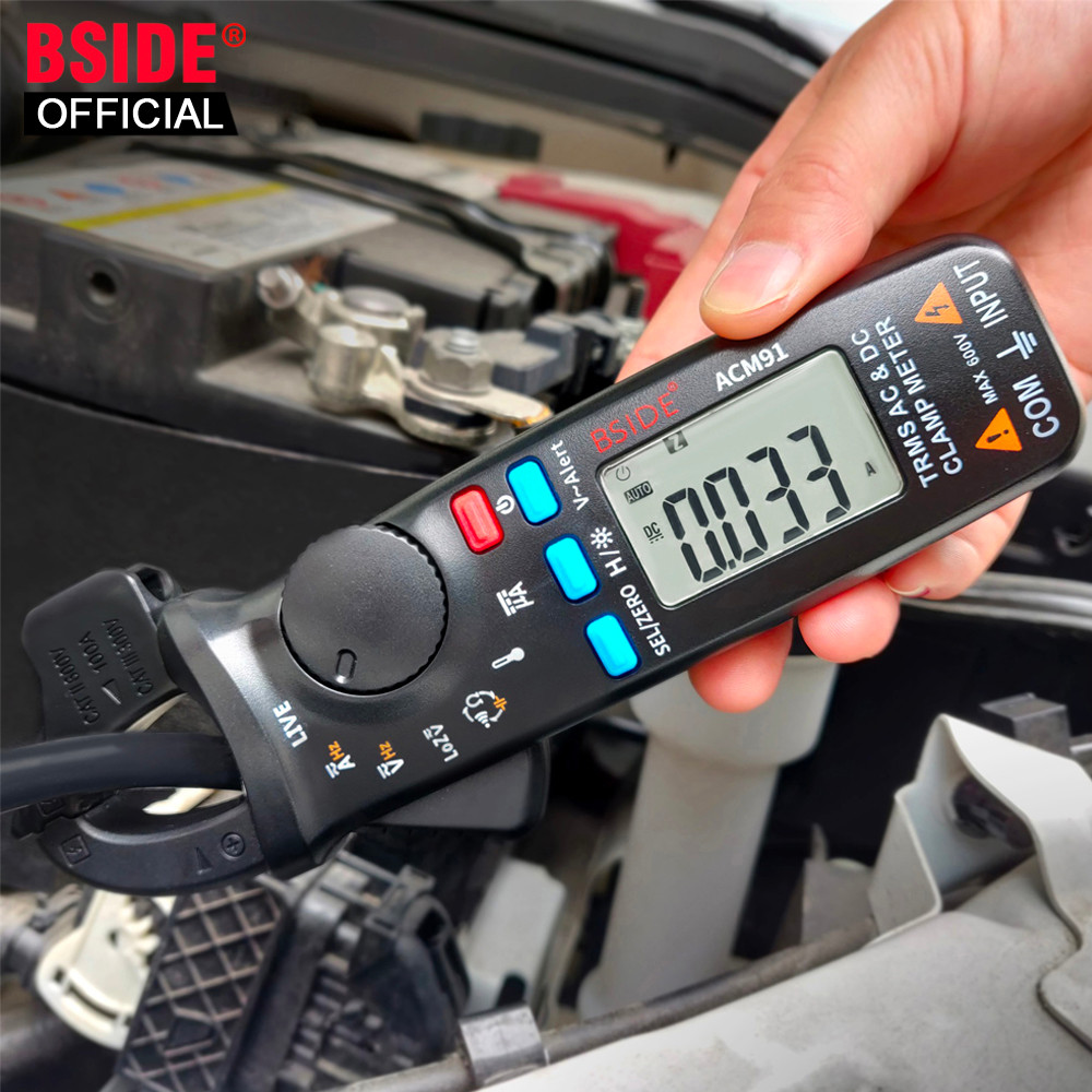 BSIDE Digital Clamp Meter 1mA Accuracy Ammeter Pliers True RMS DC AC 100A Professional Multimeter