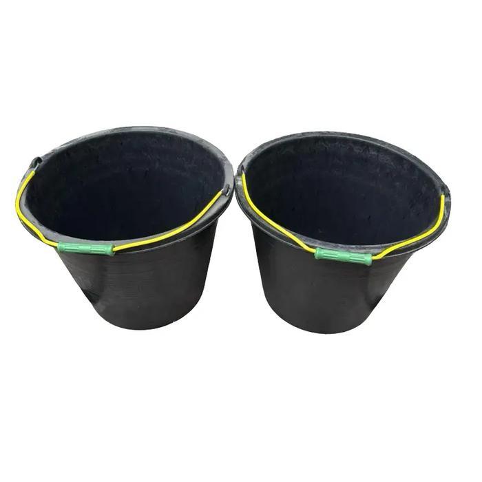 Promo ( 2 Pcs ) Ember Cor 24 Gagang Kawat Kuning Full Karet Anti Pecah Ember Serbaguna Tc 24